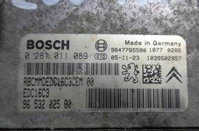 БЛОК УПРАВЛЕНИЯ ДВИГАТЕЛЕМ 0281011089 PEUGEOT 206 1,4 HDI FV