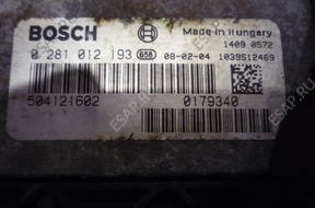 БЛОК УПРАВЛЕНИЯ ДВИГАТЕЛЕМ 0281012193 IVECO DAILY 35S14 2007