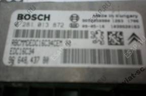 БЛОК УПРАВЛЕНИЯ ДВИГАТЕЛЕМ 0281013872  PEUGEOT 207 1,6HDI