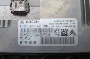 БЛОК УПРАВЛЕНИЯ ДВИГАТЕЛЕМ 0281015847 CITROEN C3 II 1.6 HDI