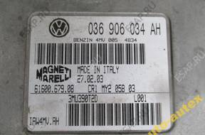 БЛОК УПРАВЛЕНИЯ ДВИГАТЕЛЕМ 036906034AH 1.4 MPI VW POLO IBIZA