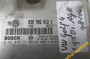 БЛОК УПРАВЛЕНИЯ ДВИГАТЕЛЕМ 038906012K 1.9 TDI AGR GOLF IV 4