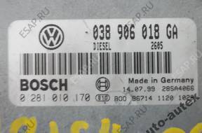 БЛОК УПРАВЛЕНИЯ ДВИГАТЕЛЕМ 038906018GA VW PASSAT B5 1.9 TDI