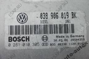 БЛОК УПРАВЛЕНИЯ ДВИГАТЕЛЕМ 038906019BK PASSAT B5 FL 1.9 TDI
