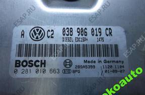 БЛОК УПРАВЛЕНИЯ ДВИГАТЕЛЕМ 038906019CR VW GOLF IV 1.9 TDI