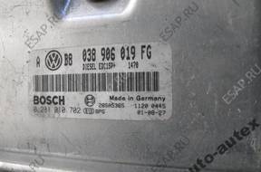 БЛОК УПРАВЛЕНИЯ ДВИГАТЕЛЕМ 038906019FG VW SEAT SKODA 1.9 TDI