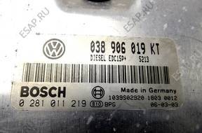 БЛОК УПРАВЛЕНИЯ ДВИГАТЕЛЕМ 038906019KT 0281011219 VW SEAT