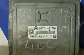 БЛОК УПРАВЛЕНИЯ ДВИГАТЕЛЕМ 03G906018AS PASSAT B6 2.0TDI