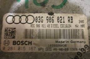 БЛОК УПРАВЛЕНИЯ   ДВИГАТЕЛЕМ 03G906021 год,B 0281015167