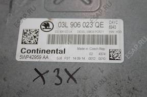 БЛОК УПРАВЛЕНИЯ   ДВИГАТЕЛЕМ 03L906023QE SKODA RAPID