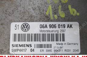 БЛОК УПРАВЛЕНИЯ ДВИГАТЕЛЕМ 06A906019AK GOLF IV 4 1.6 BENZYN