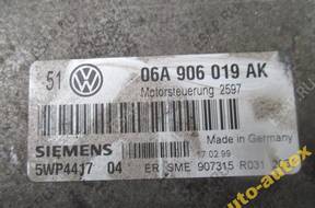 БЛОК УПРАВЛЕНИЯ ДВИГАТЕЛЕМ 06A906019AK VW GOLF IV 1.6 SR B