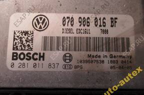 БЛОК УПРАВЛЕНИЯ ДВИГАТЕЛЕМ 070906016BF VW T5 2.5 TDI AXE