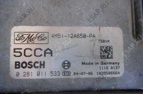 БЛОК УПРАВЛЕНИЯ ДВИГАТЕЛЕМ 1,6 CITD 0281011533  5CCA