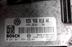БЛОК УПРАВЛЕНИЯ   ДВИГАТЕЛЕМ 1,9TDI 03G906016AK BKC