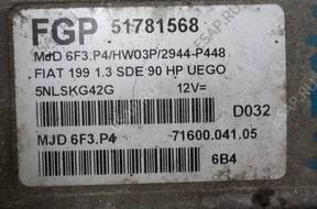 БЛОК УПРАВЛЕНИЯ ДВИГАТЕЛЕМ 1.3 MULTIJET JTD 51781568