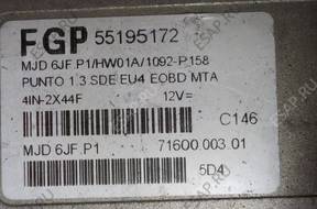 БЛОК УПРАВЛЕНИЯ ДВИГАТЕЛЕМ 1.3 MULTIJET JTD 55195172
