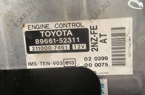 БЛОК УПРАВЛЕНИЯ ДВИГАТЕЛЕМ 1.3 VVT-I YARIS VERSO 99-2003 год
