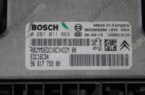 БЛОК УПРАВЛЕНИЯ ДВИГАТЕЛЕМ 1.6 HDI PEUGEOT 307 0281011863