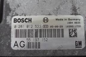 БЛОК УПРАВЛЕНИЯ ДВИГАТЕЛЕМ 1.9 CDTI Opel 0281012533