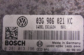 БЛОК УПРАВЛЕНИЯ ДВИГАТЕЛЕМ 1.9 TDI 105KM BXE VW TOURAN