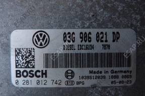 БЛОК УПРАВЛЕНИЯ ДВИГАТЕЛЕМ 1.9 tdi Passat B6 03G906021DP