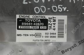 БЛОК УПРАВЛЕНИЯ ДВИГАТЕЛЕМ 2.0 VVT-I TOYOTA RAV4 00-2006 год.