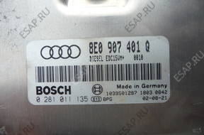 БЛОК УПРАВЛЕНИЯ ДВИГАТЕЛЕМ 2.5 TDI 163KM 8E0907401Q A4 B6