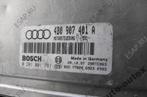 БЛОК УПРАВЛЕНИЯ ДВИГАТЕЛЕМ 4B0907401A AUDI A6 2.5 TDI