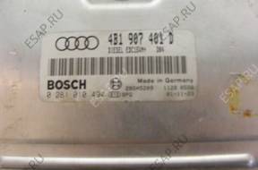 БЛОК УПРАВЛЕНИЯ ДВИГАТЕЛЕМ 4B1907401D AUDI A6 C5 2,5 AYM