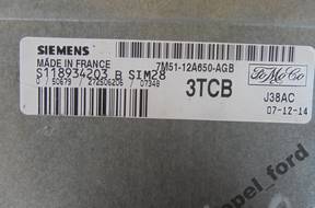 БЛОК УПРАВЛЕНИЯ ДВИГАТЕЛЕМ 7M5112A650AGD FORD FOCUS MK2