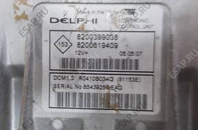БЛОК УПРАВЛЕНИЯ ДВИГАТЕЛЕМ 8200399038 CLIO III IV 1.5 dci