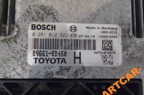 БЛОК УПРАВЛЕНИЯ ДВИГАТЕЛЕМ 89661-0D450 YARIS II 1.4 D4D 07 год,