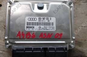 БЛОК УПРАВЛЕНИЯ ДВИГАТЕЛЕМ 8E0907551B AUDI A4 B6 3,0V6 ASN