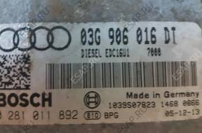 БЛОК УПРАВЛЕНИЯ   ДВИГАТЕЛЕМ AUDI A3 03G906016DT