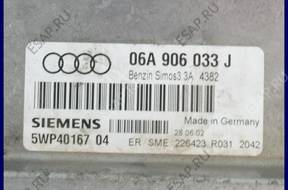 БЛОК УПРАВЛЕНИЯ ДВИГАТЕЛЕМ AUDI A3 1.6 06A906033J 5WP40167