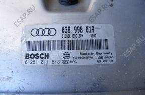 БЛОК УПРАВЛЕНИЯ  ДВИГАТЕЛЕМ  Audi a3 1.9 2002 год