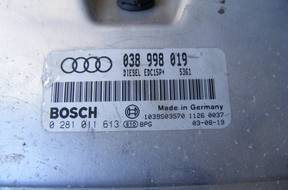 БЛОК УПРАВЛЕНИЯ  ДВИГАТЕЛЕМ  Audi a3 1.9 2002 год