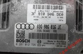 БЛОК УПРАВЛЕНИЯ ДВИГАТЕЛЕМ AUDI A4 03G906016JE / 0281012726