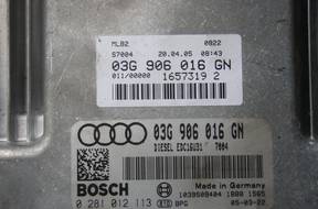 БЛОК УПРАВЛЕНИЯ   ДВИГАТЕЛЕМ AUDI A4 B7 03G906016GN