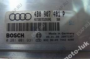 БЛОК УПРАВЛЕНИЯ ДВИГАТЕЛЕМ Audi A6 C5 2.5TDI 4B0907401P
