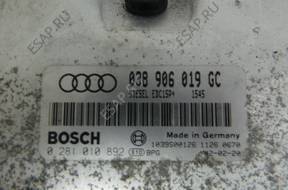 БЛОК УПРАВЛЕНИЯ ДВИГАТЕЛЕМ AUDI VW 1.9 TDI ATD 038906019GC