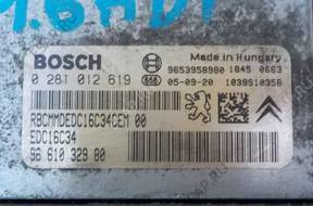 БЛОК УПРАВЛЕНИЯ ДВИГАТЕЛЕМ BERLINGO 1.6 HDI 0281012619