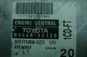 БЛОК УПРАВЛЕНИЯ ДВИГАТЕЛЕМ COROLLA E12 2,0 D4D 89666-02120
