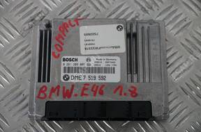 БЛОК УПРАВЛЕНИЯ ДВИГАТЕЛЕМ ECU DME7519592 BMW E46 N42 02'