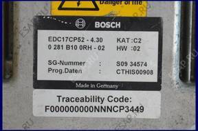 БЛОК УПРАВЛЕНИЯ   ДВИГАТЕЛЕМ FIAT BOSCH 0281B100 год,H