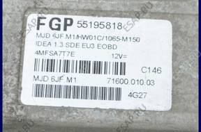 БЛОК УПРАВЛЕНИЯ ДВИГАТЕЛЕМ FIAT IDEA 1.3 JTD 55195818