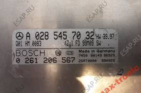 БЛОК УПРАВЛЕНИЯ ДВИГАТЕЛЕМ MERCEDES 0261206567 A0285457032