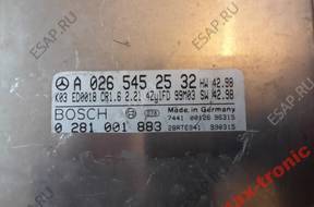 БЛОК УПРАВЛЕНИЯ ДВИГАТЕЛЕМ MERCEDES 0281001883 A0265452532