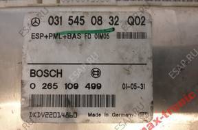 БЛОК УПРАВЛЕНИЯ ДВИГАТЕЛЕМ MERCEDES 0315450832 / 0265109499